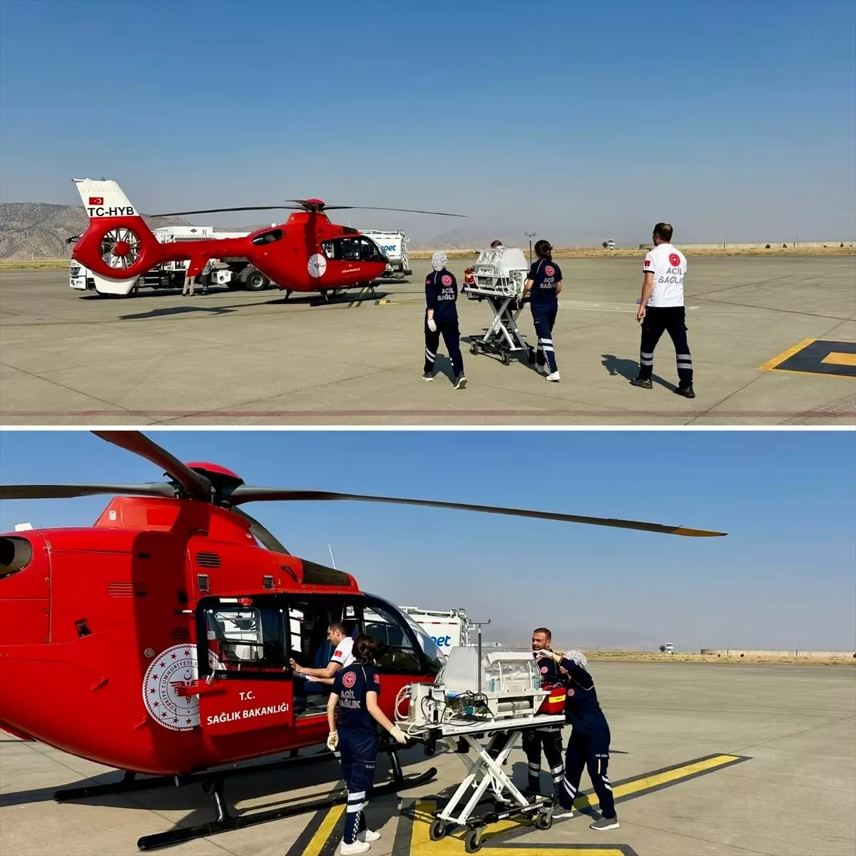 Cizre’de doğan bebek ambulans helikopterle Diyarbakır’a sevk edildi